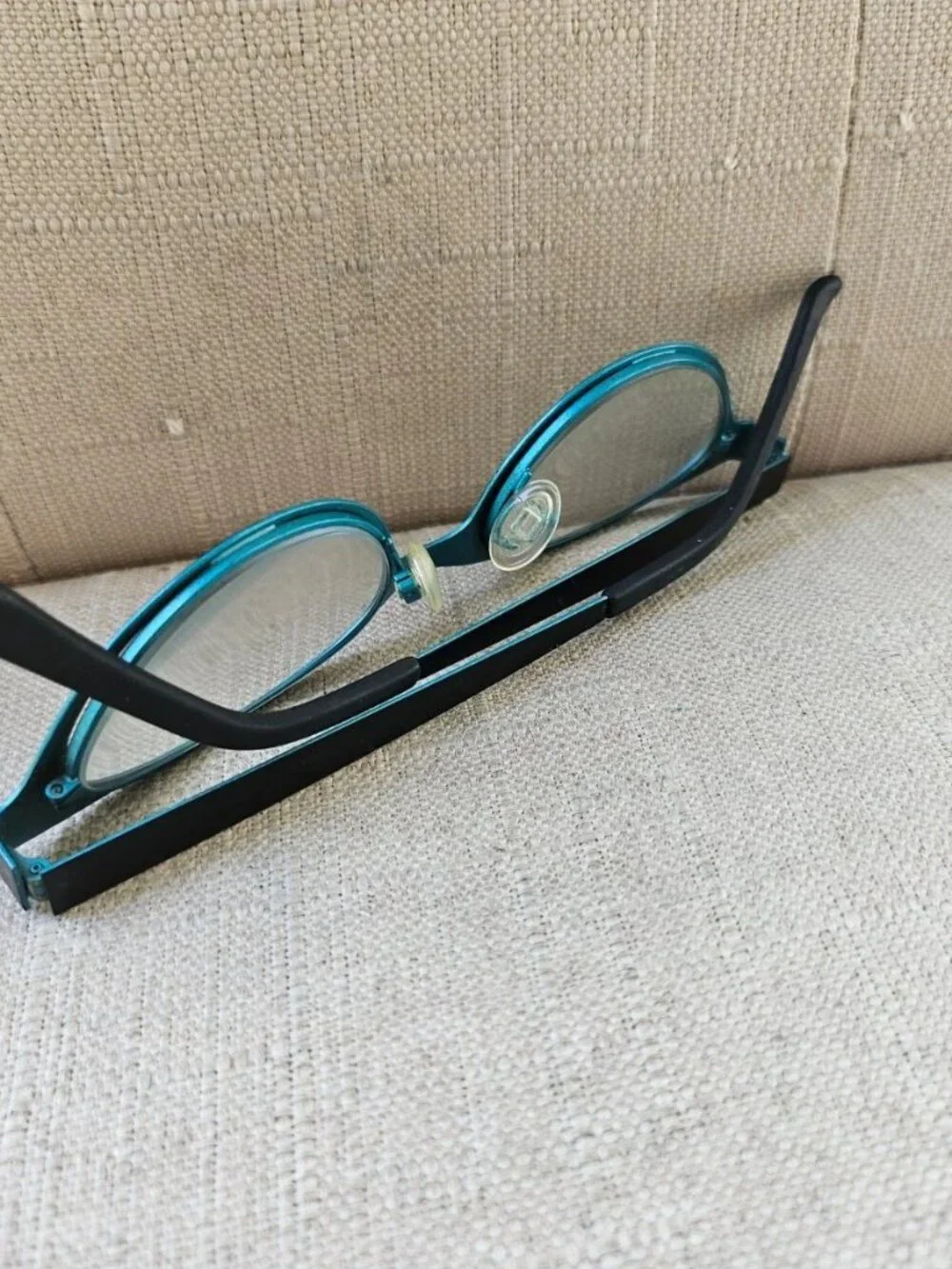 See Women Eyeglasses Frame Black/Turquoise Eyewear Designed Handmade in Holland